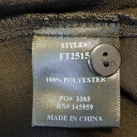 Luxe Apothetique Cross front V-Neck Blouse, Black L - Picture 7 of 8